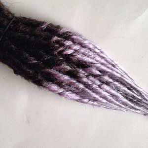 Ombre Brown Purple Dread Dreadlock Hair Extensions
